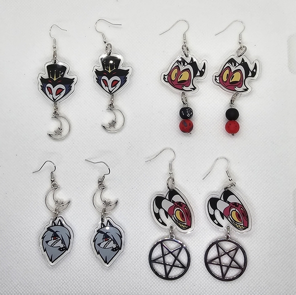 Helluvaboss Earrings! Blitz Stolas Loona Moxie - Handmade Hypoallergenic - Picture 2 of 11